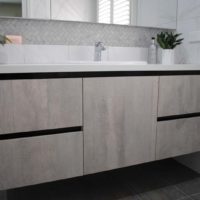 Laminex Vanity Part Of Updated Bendigo Bathroom Design
